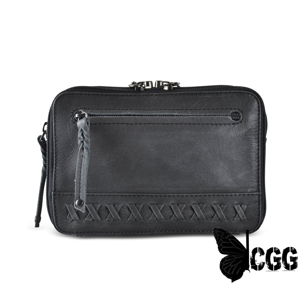 Concealed Carry Kailey Leather Purse Pack By Lady Conceal Dusty Black Fanny Packs