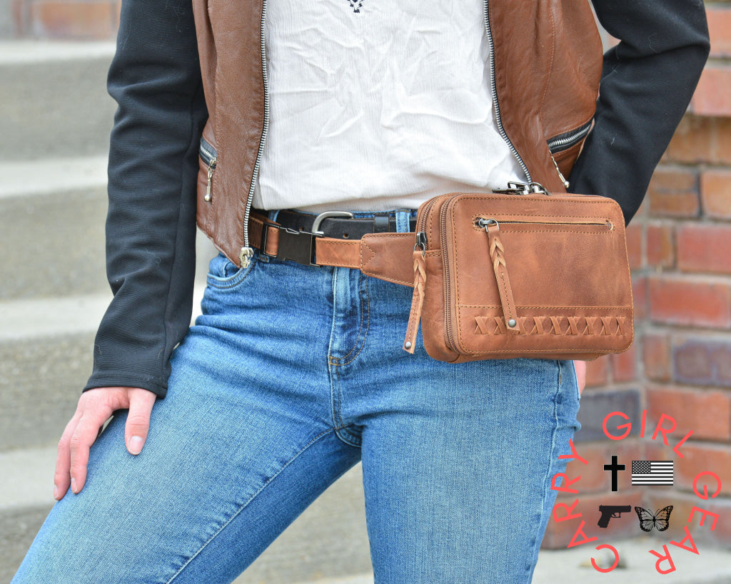 Concealed Carry Kailey Leather Purse Pack By Lady Conceal Fanny Packs