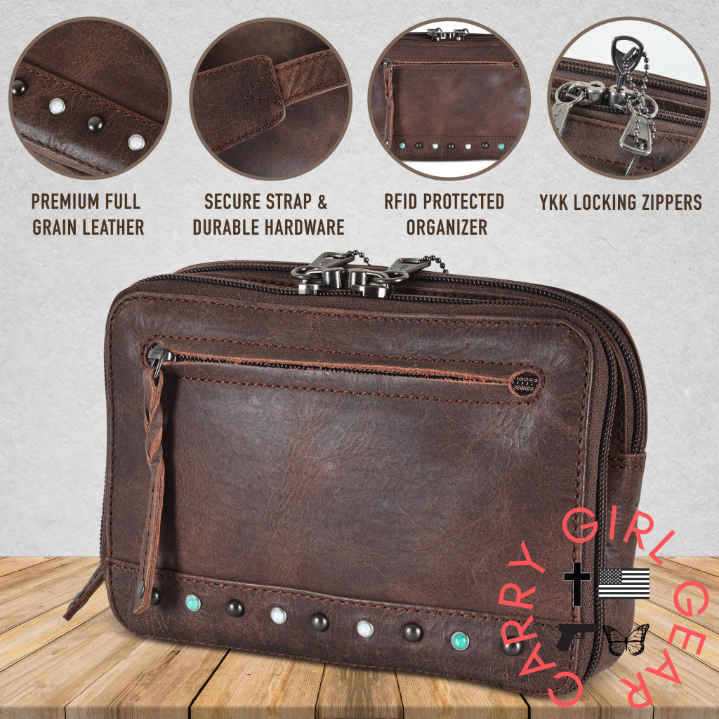 Concealed Carry Kailey Leather Purse Pack By Lady Conceal Fanny Packs