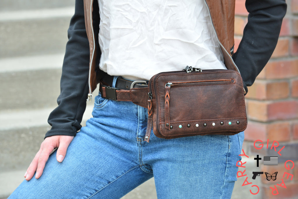 Concealed Carry Kailey Leather Purse Pack By Lady Conceal Fanny Packs
