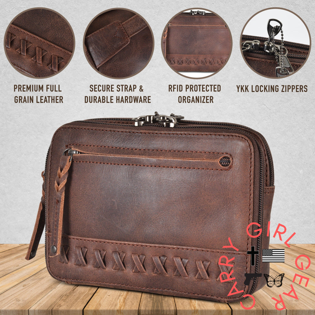 Concealed Carry Kailey Leather Purse Pack By Lady Conceal Fanny Packs