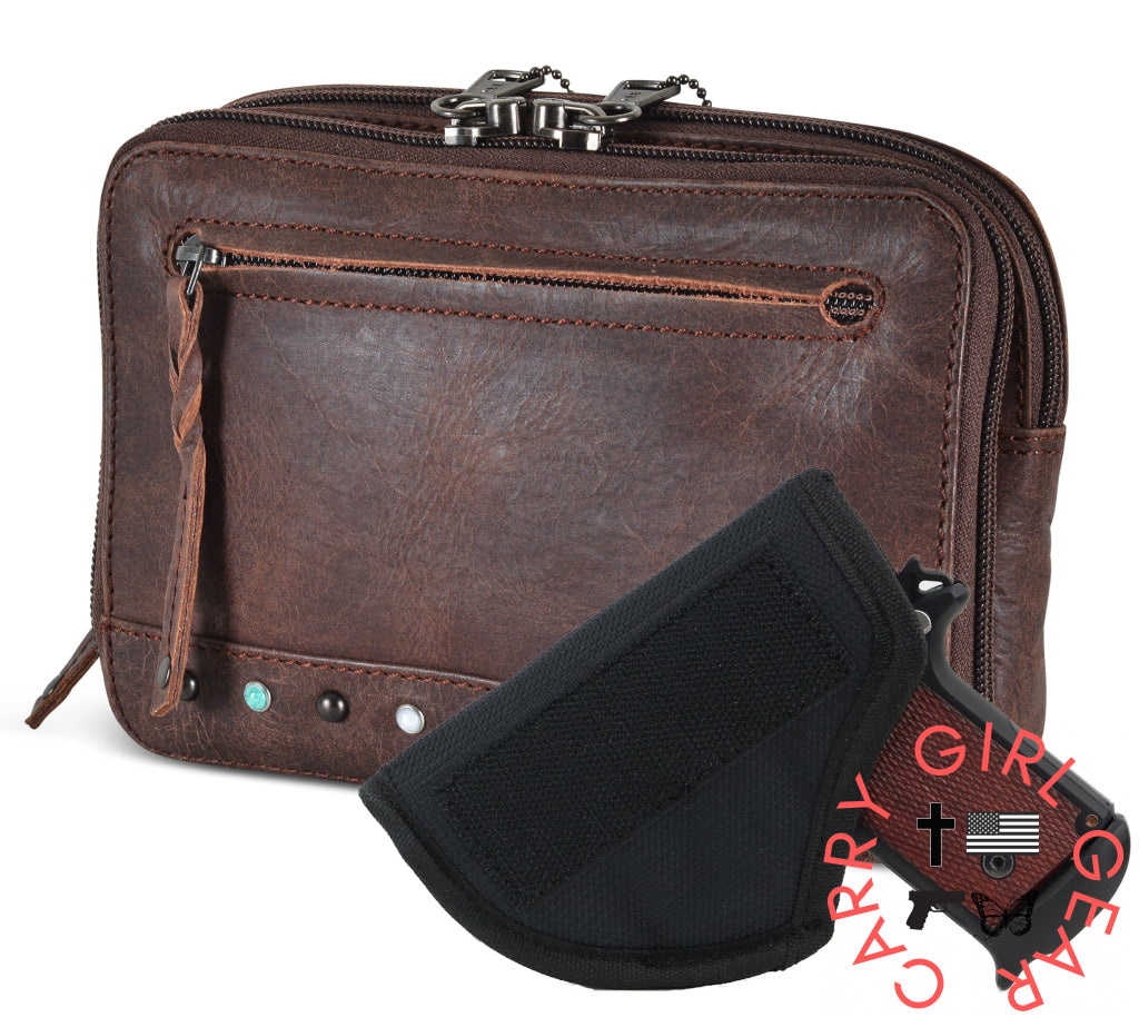 Concealed Carry Kailey Leather Purse Pack By Lady Conceal Fanny Packs