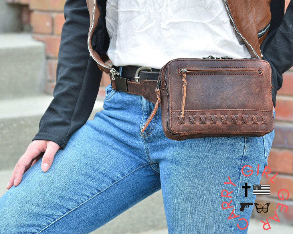 Concealed Carry Kailey Leather Purse Pack By Lady Conceal Fanny Packs
