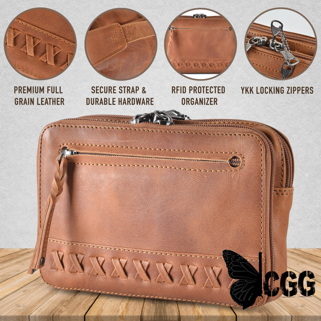 Concealed Carry Kailey Leather Purse Pack By Lady Conceal Fanny Packs