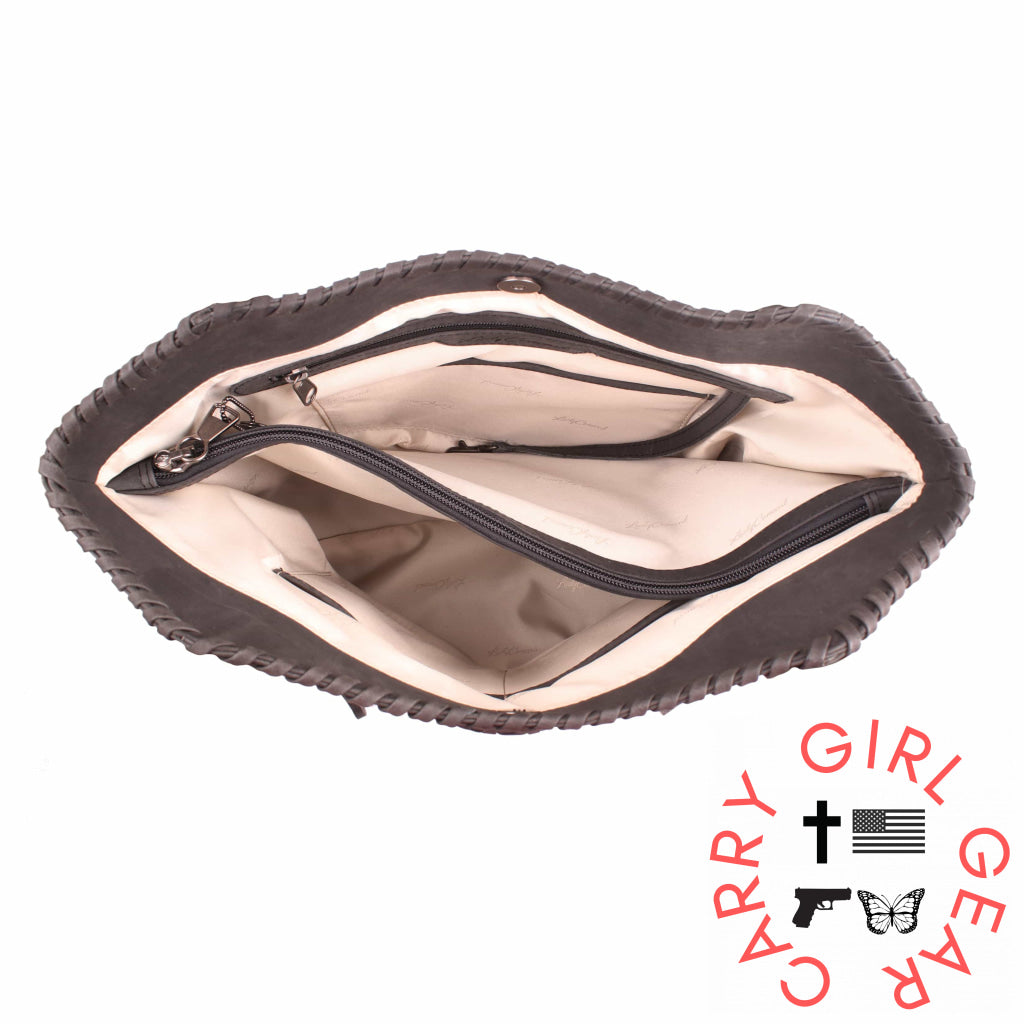 Concealed Carry Kendall Leather Tote By Lady Conceal Totes