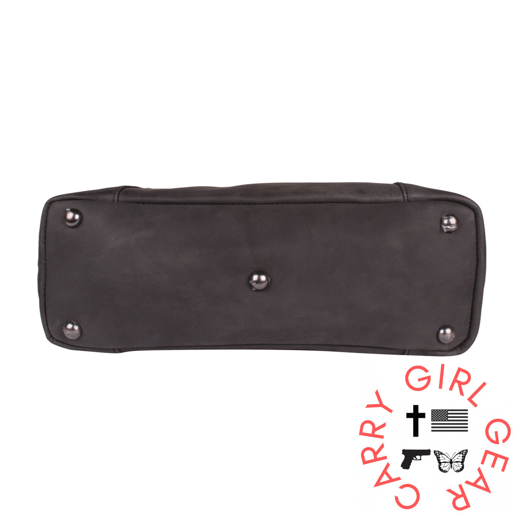 Concealed Carry Kendall Leather Tote By Lady Conceal Totes