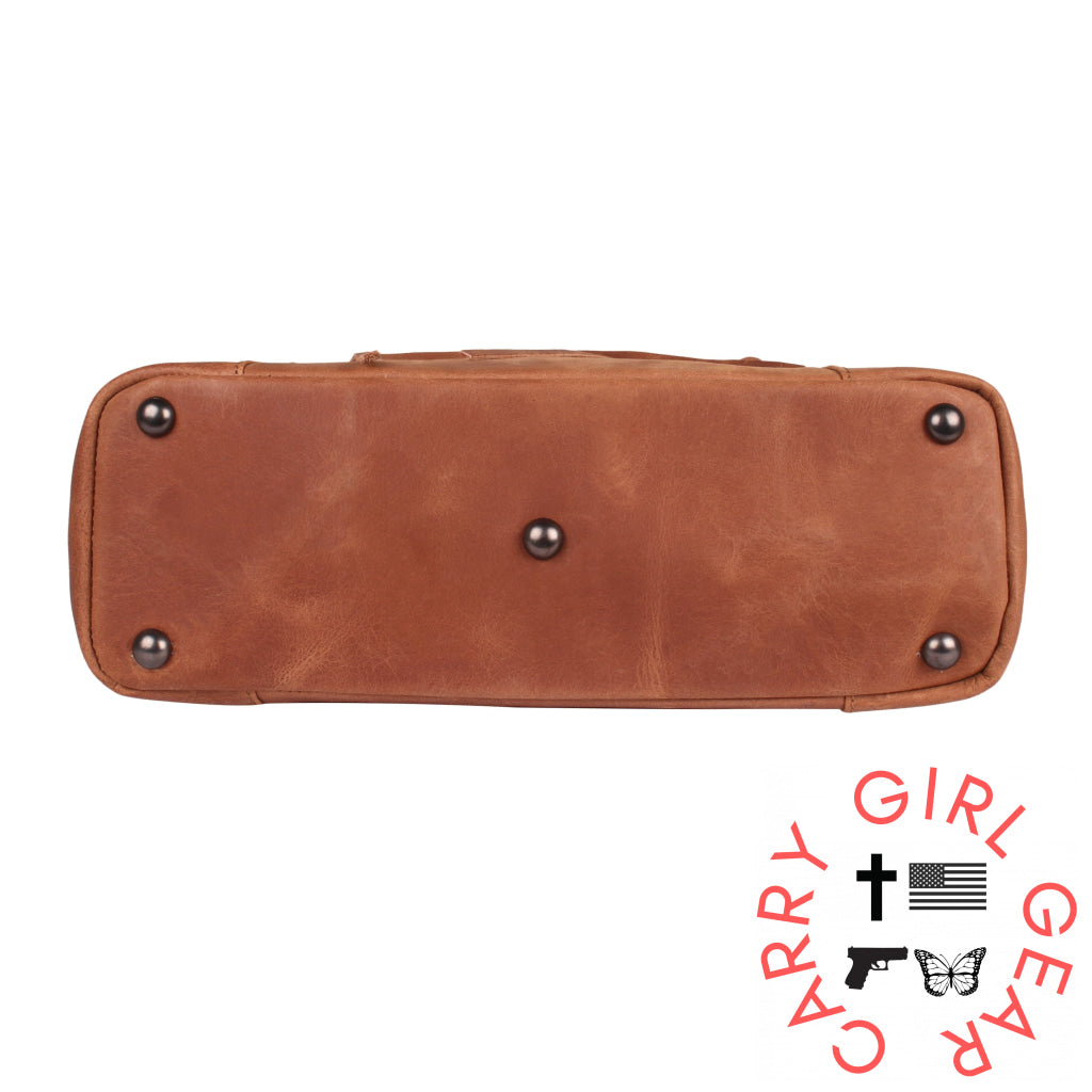 Concealed Carry Kendall Leather Tote By Lady Conceal Totes