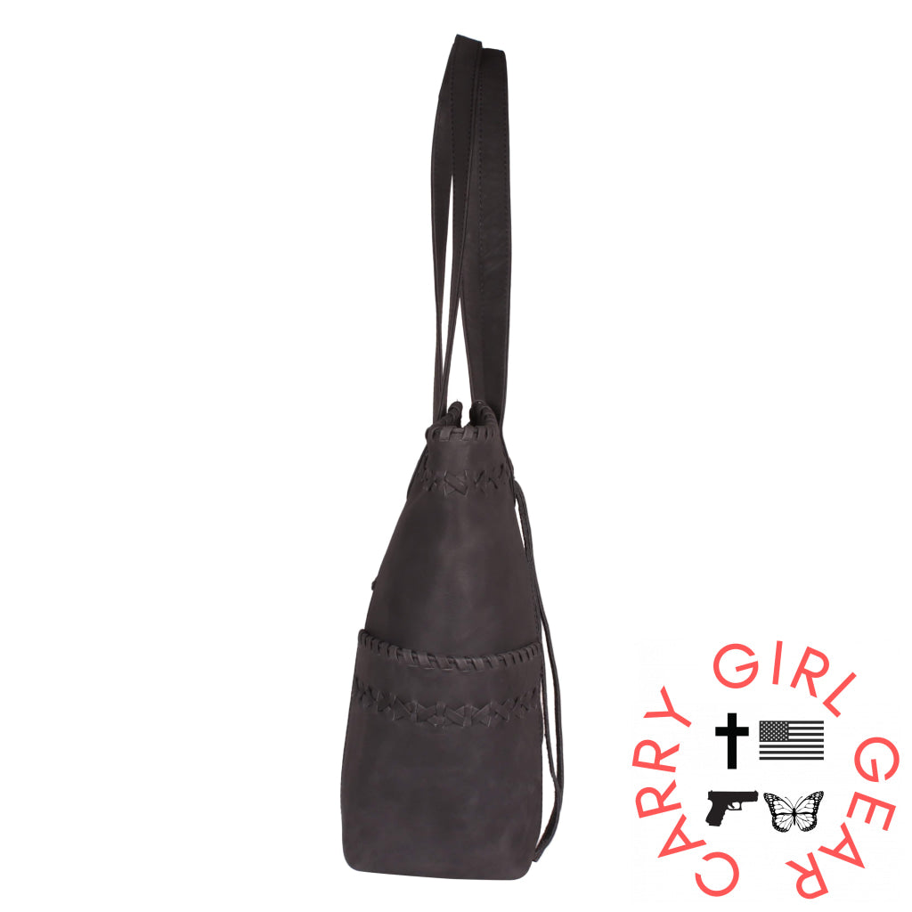 Concealed Carry Kendall Leather Tote By Lady Conceal Totes