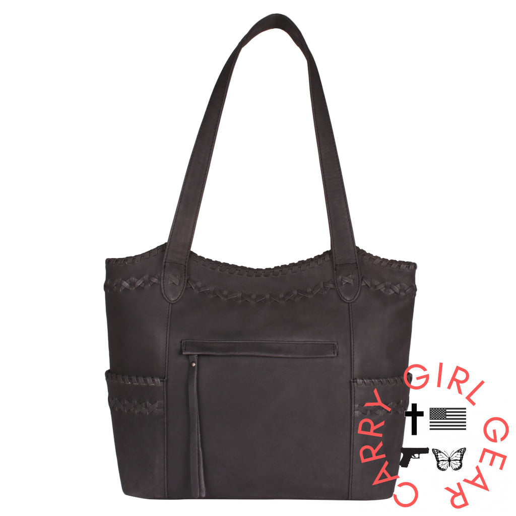 Concealed Carry Kendall Leather Tote By Lady Conceal Totes
