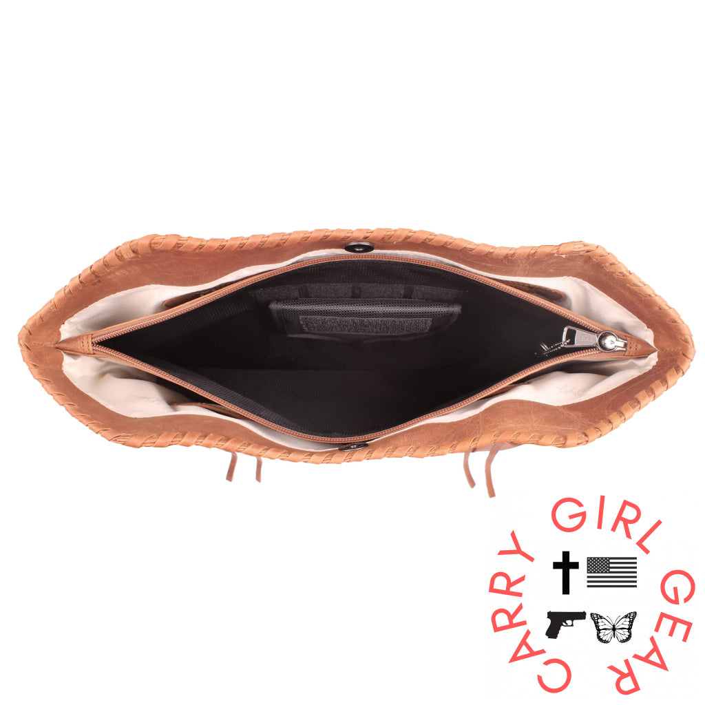 Concealed Carry Kendall Leather Tote By Lady Conceal Totes