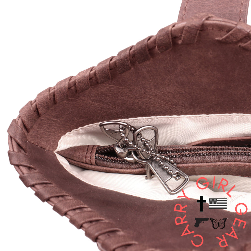 Concealed Carry Kendall Leather Tote By Lady Conceal Totes