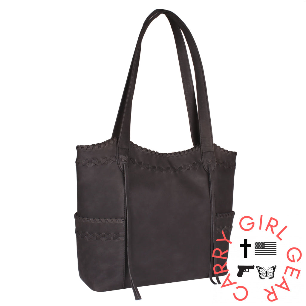 Concealed Carry Kendall Leather Tote By Lady Conceal Totes