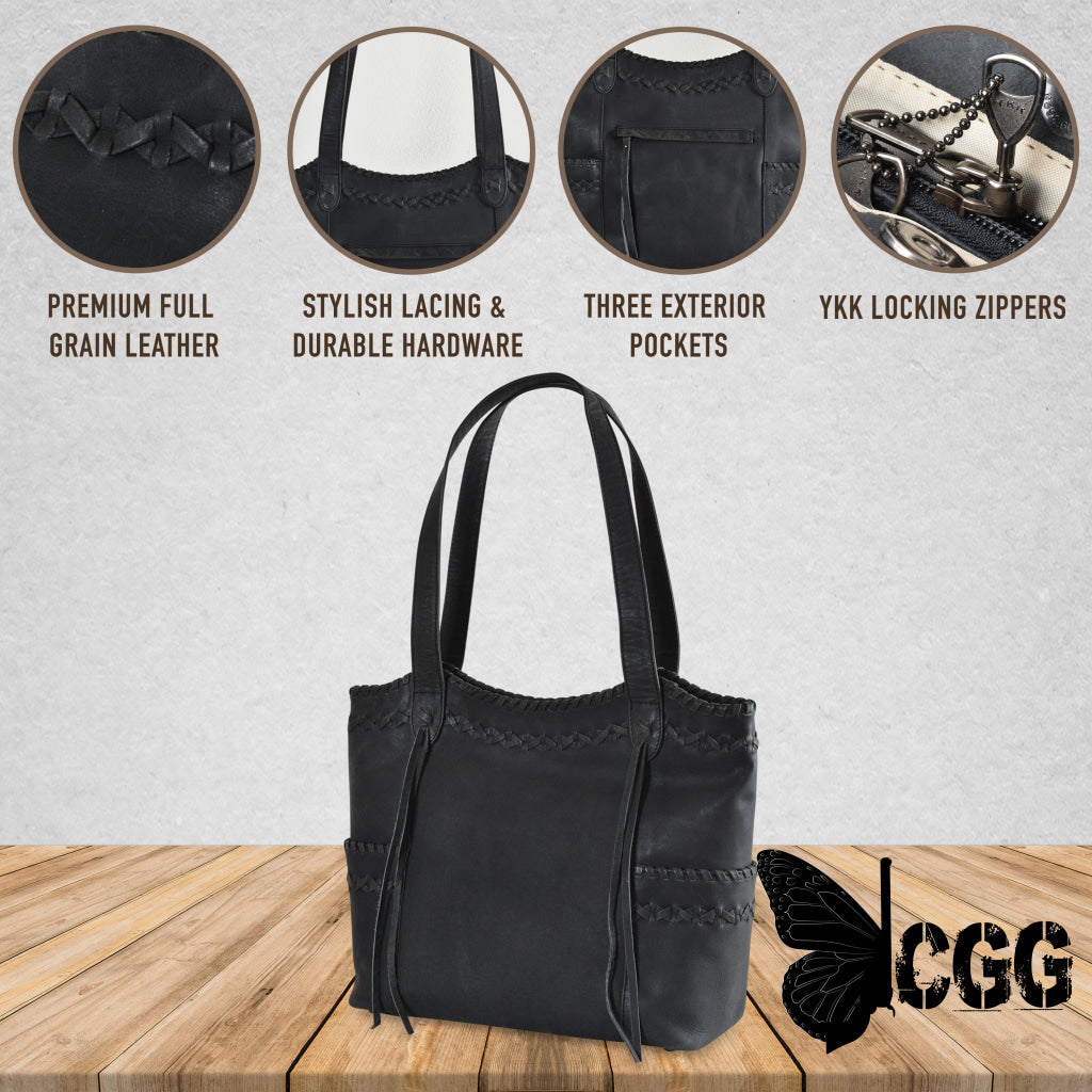 Concealed Carry Kendall Leather Tote By Lady Conceal Totes