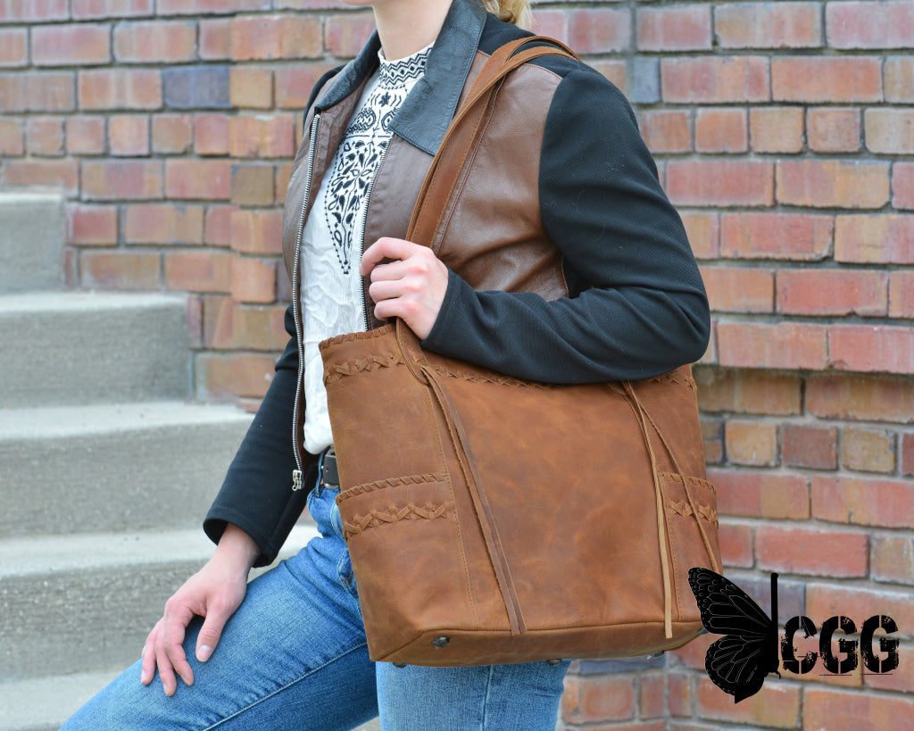 Concealed Carry Kendall Leather Tote By Lady Conceal Totes