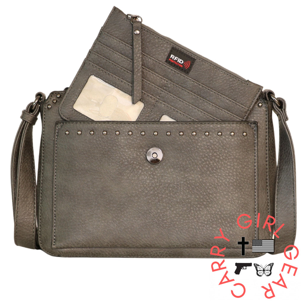 Concealed Carry Kinsley Crossbody With Rfid Slim Wallet By Lady Conceal Bags