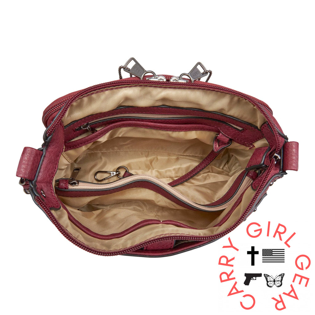 Concealed Carry Kinsley Crossbody With Rfid Slim Wallet By Lady Conceal Bags