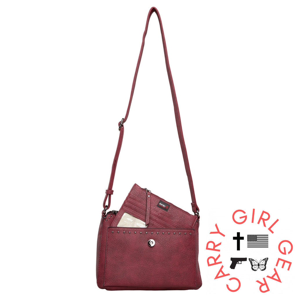 Concealed Carry Kinsley Crossbody With Rfid Slim Wallet By Lady Conceal Bags