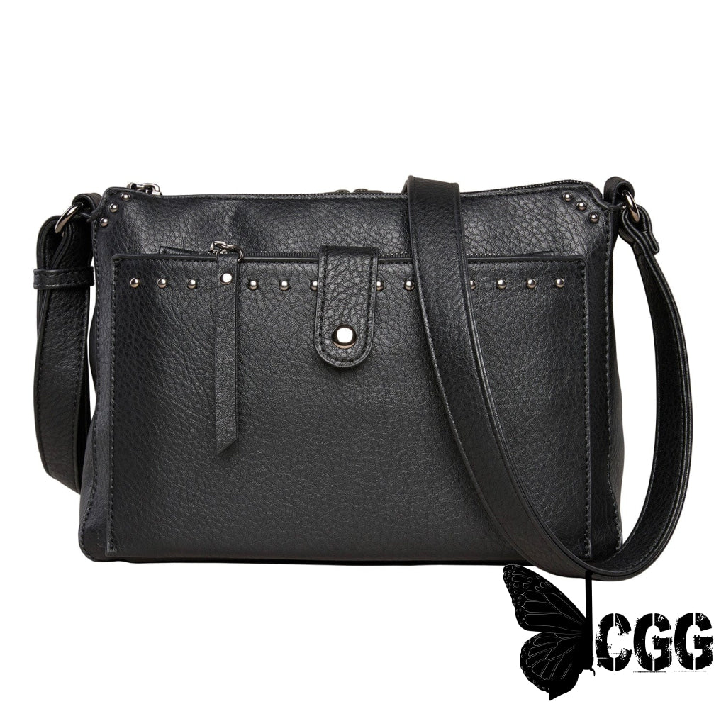 Concealed Carry Kinsley Crossbody With Rfid Slim Wallet By Lady Conceal Black Bags