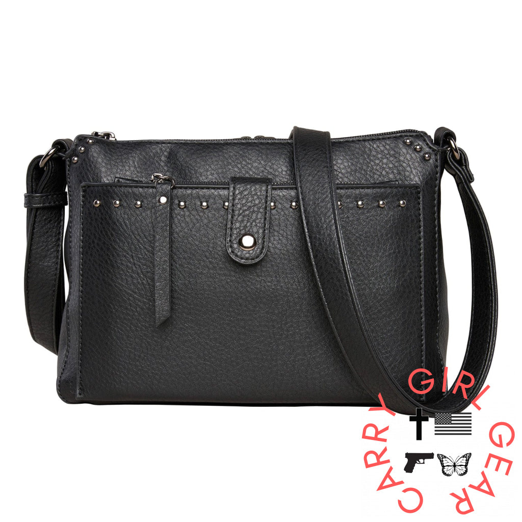 Concealed Carry Kinsley Crossbody With Rfid Slim Wallet By Lady Conceal Black Bags