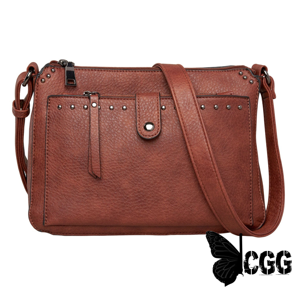 Concealed Carry Kinsley Crossbody With Rfid Slim Wallet By Lady Conceal Mahogany Bags