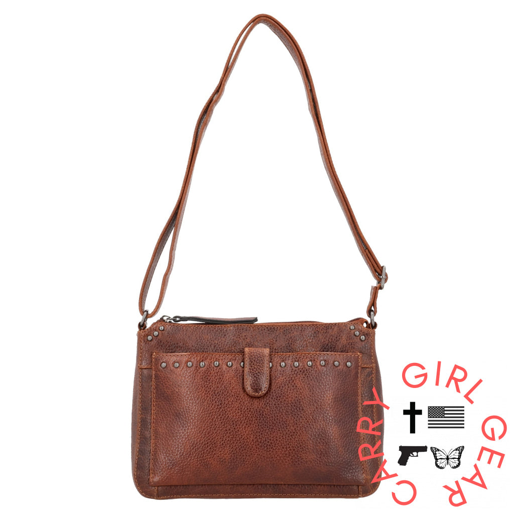 Concealed Carry Leah Buffalo Leather Crossbody W/Wallet By Lady Conceal