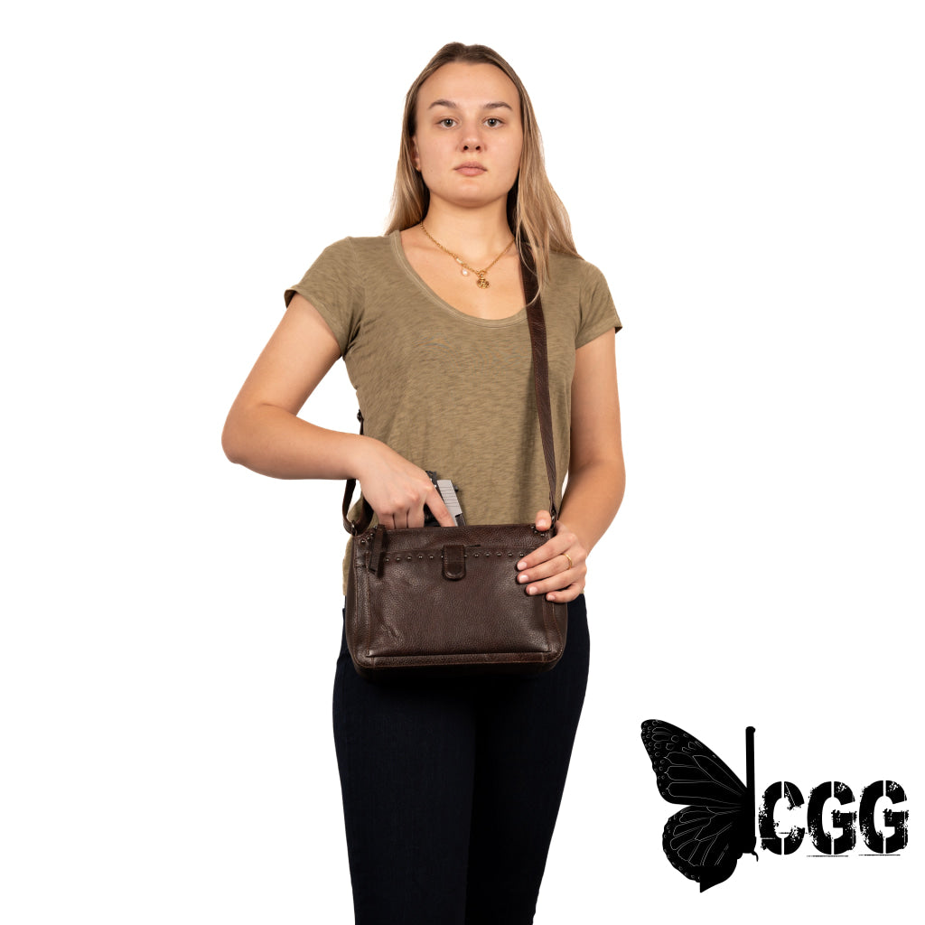 Concealed Carry Leah Buffalo Leather Crossbody W/Wallet By Lady Conceal