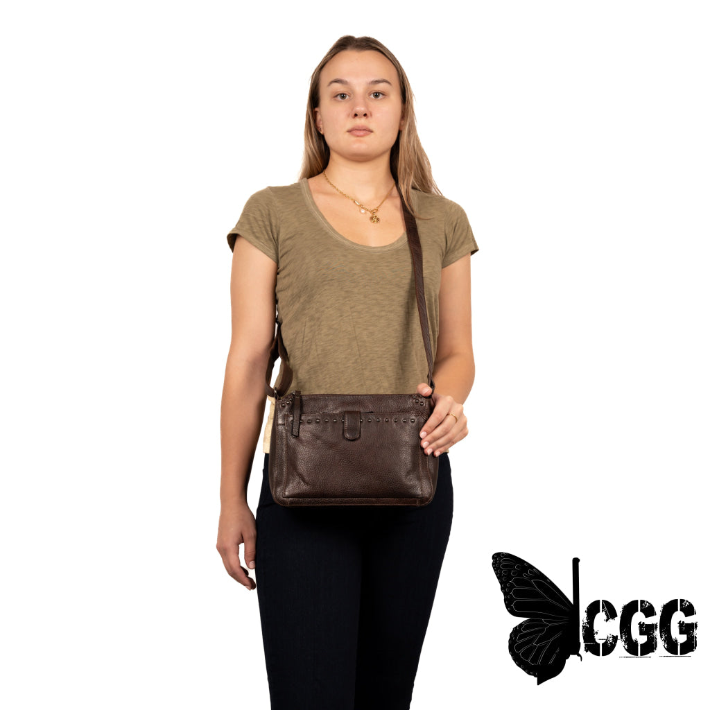 Concealed Carry Leah Buffalo Leather Crossbody W/Wallet By Lady Conceal