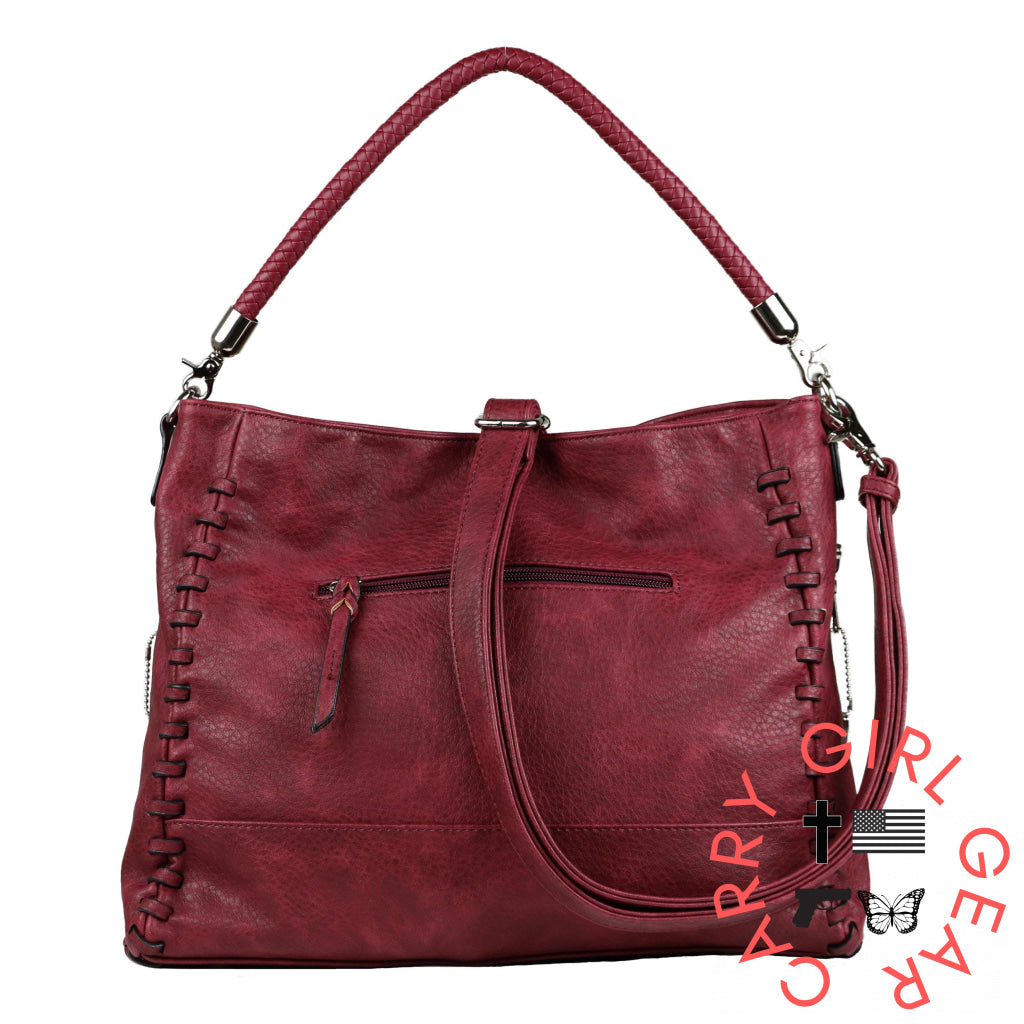 Concealed Carry Lily Tote By Lady Conceal Burgundy Totes