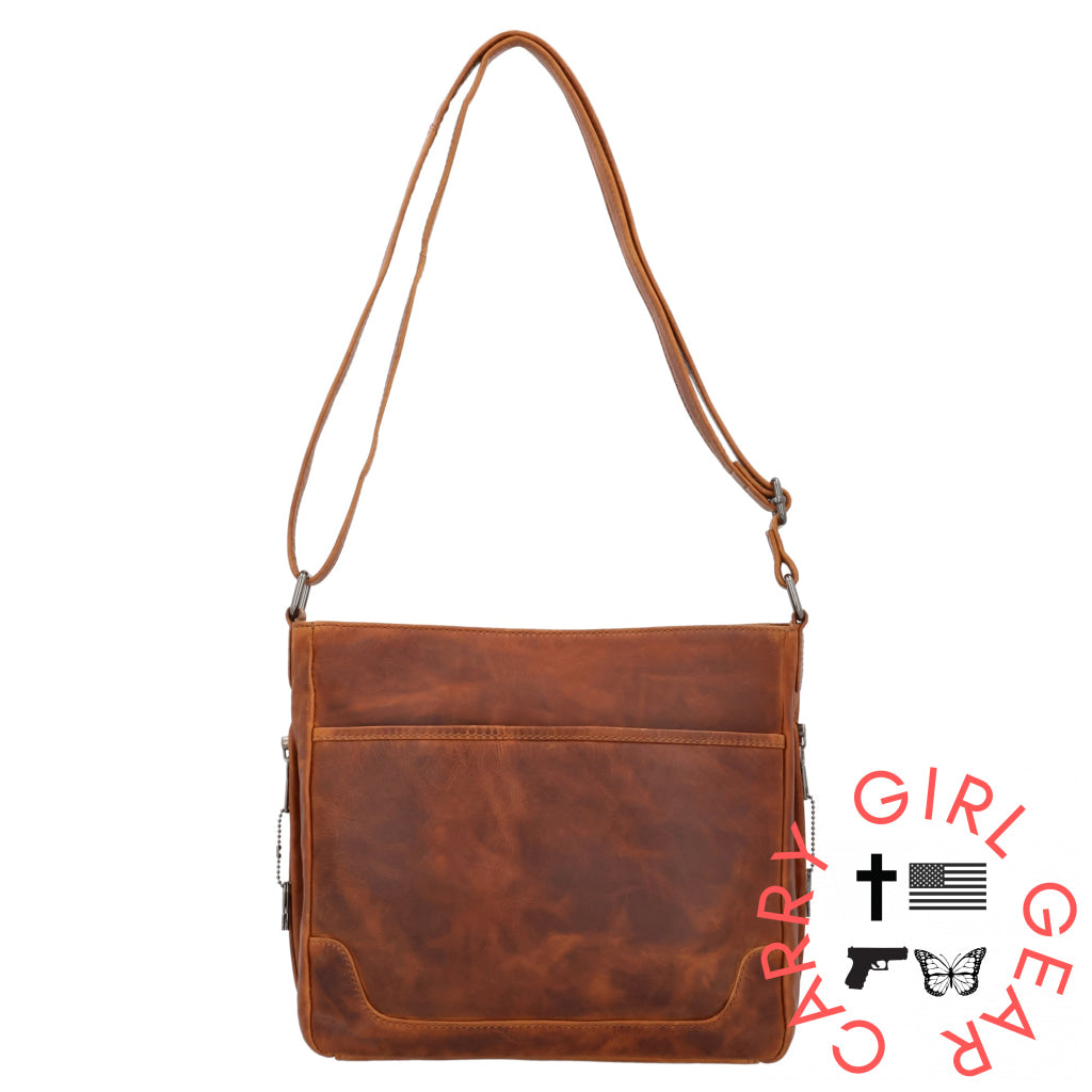 Concealed Carry Lydia Leather Crossbody By Lady Conceal Bags