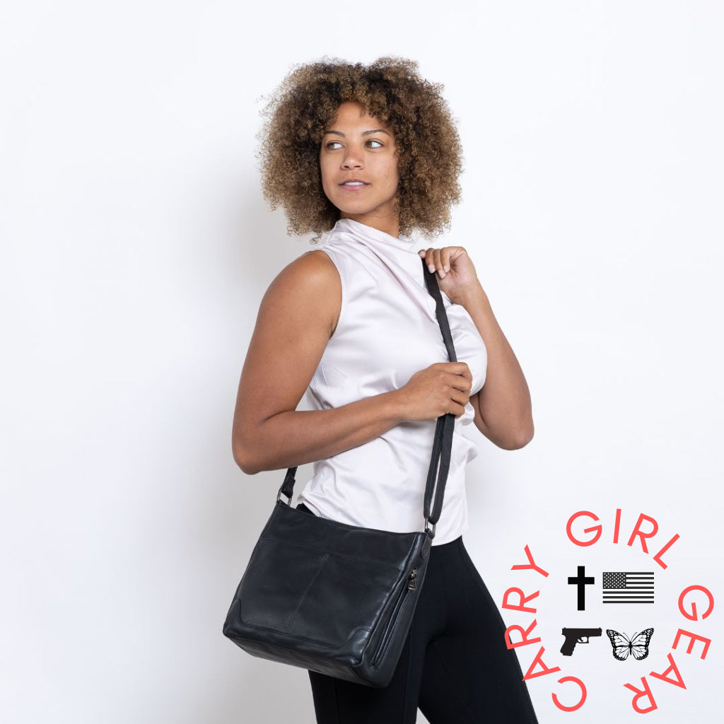 Concealed Carry Lydia Leather Crossbody By Lady Conceal Bags