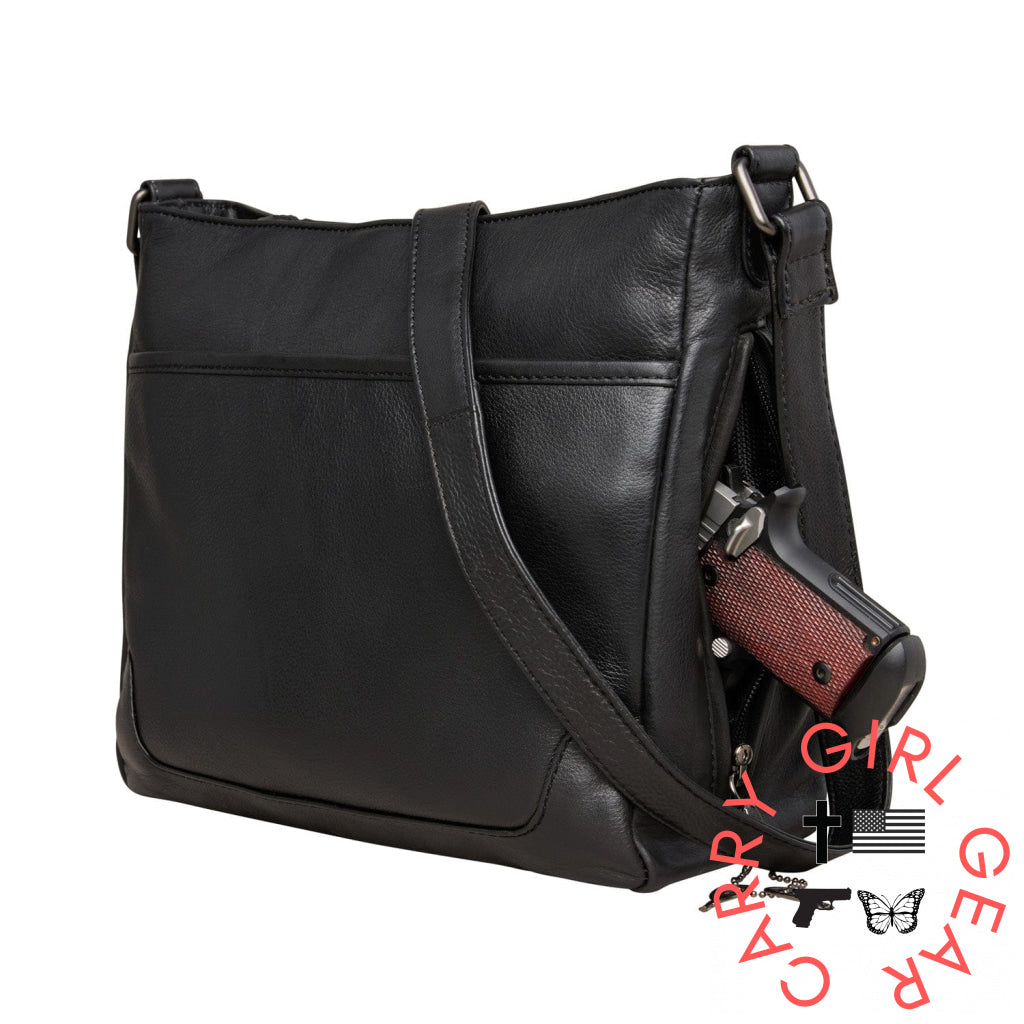 Concealed Carry Lydia Leather Crossbody By Lady Conceal Bags