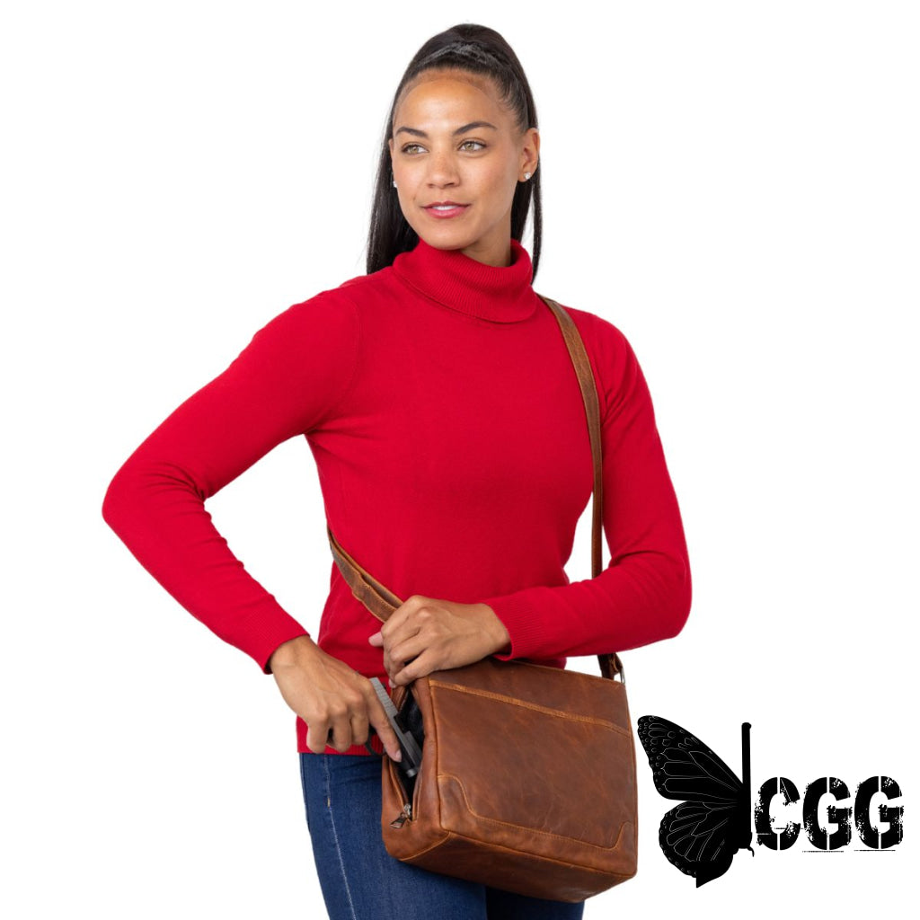 Concealed Carry Lydia Leather Crossbody By Lady Conceal Bags