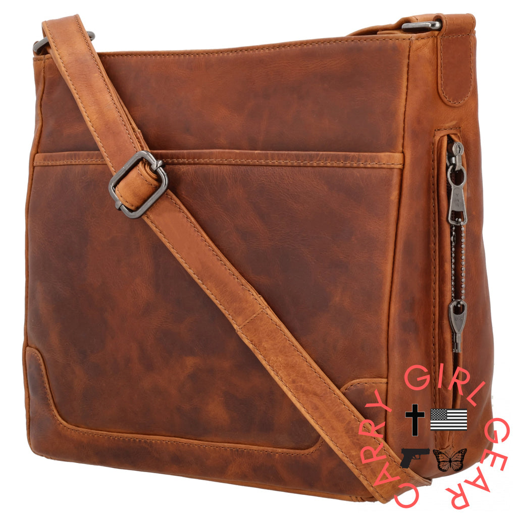 Concealed Carry Lydia Leather Crossbody By Lady Conceal Bags