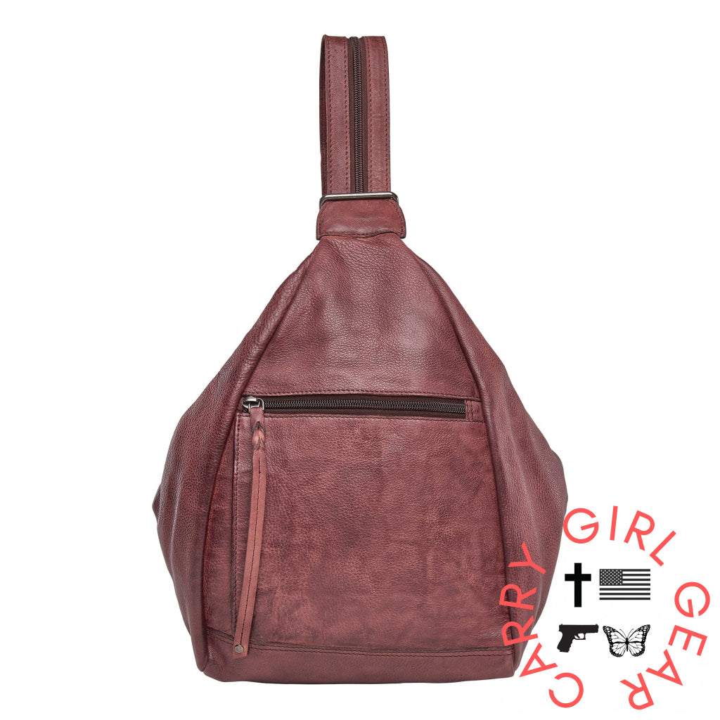 Concealed Carry Marley Backpack By Lady Conceal Bordo Backpacks