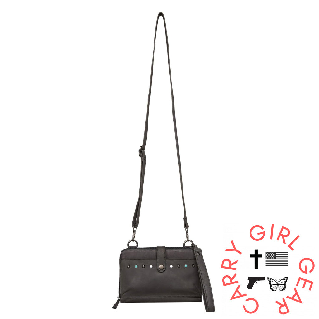 Concealed Carry Millie Leather Crossbody Organizer By Lady Conceal - Small Bags