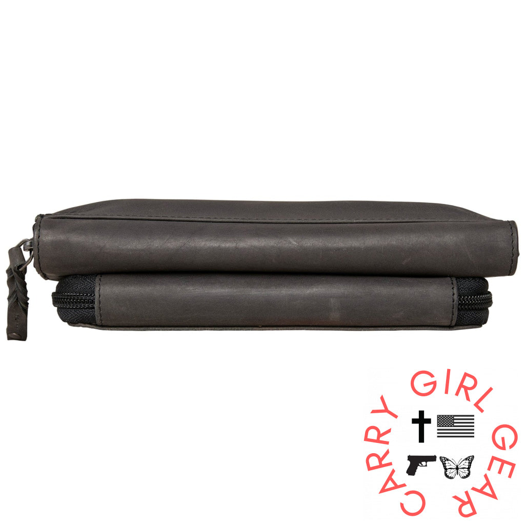 Concealed Carry Millie Leather Crossbody Organizer By Lady Conceal - Small Bags