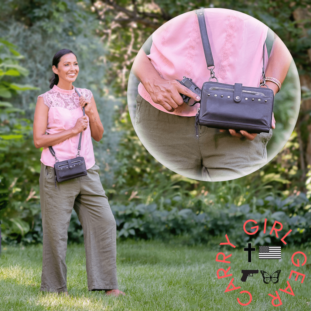 Concealed Carry Millie Leather Crossbody Organizer By Lady Conceal - Small Bags