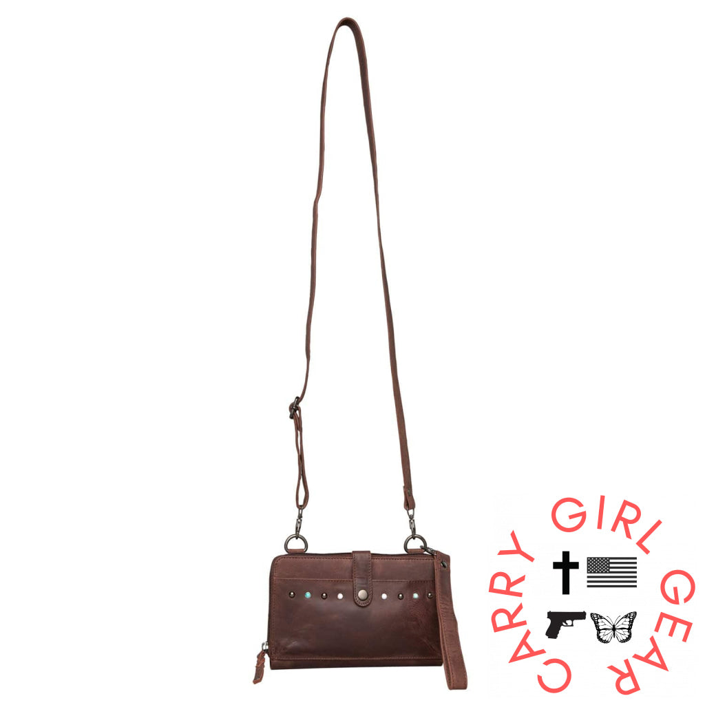 Concealed Carry Millie Leather Crossbody Organizer By Lady Conceal - Small Bags