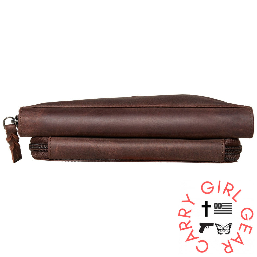 Concealed Carry Millie Leather Crossbody Organizer By Lady Conceal - Small Bags
