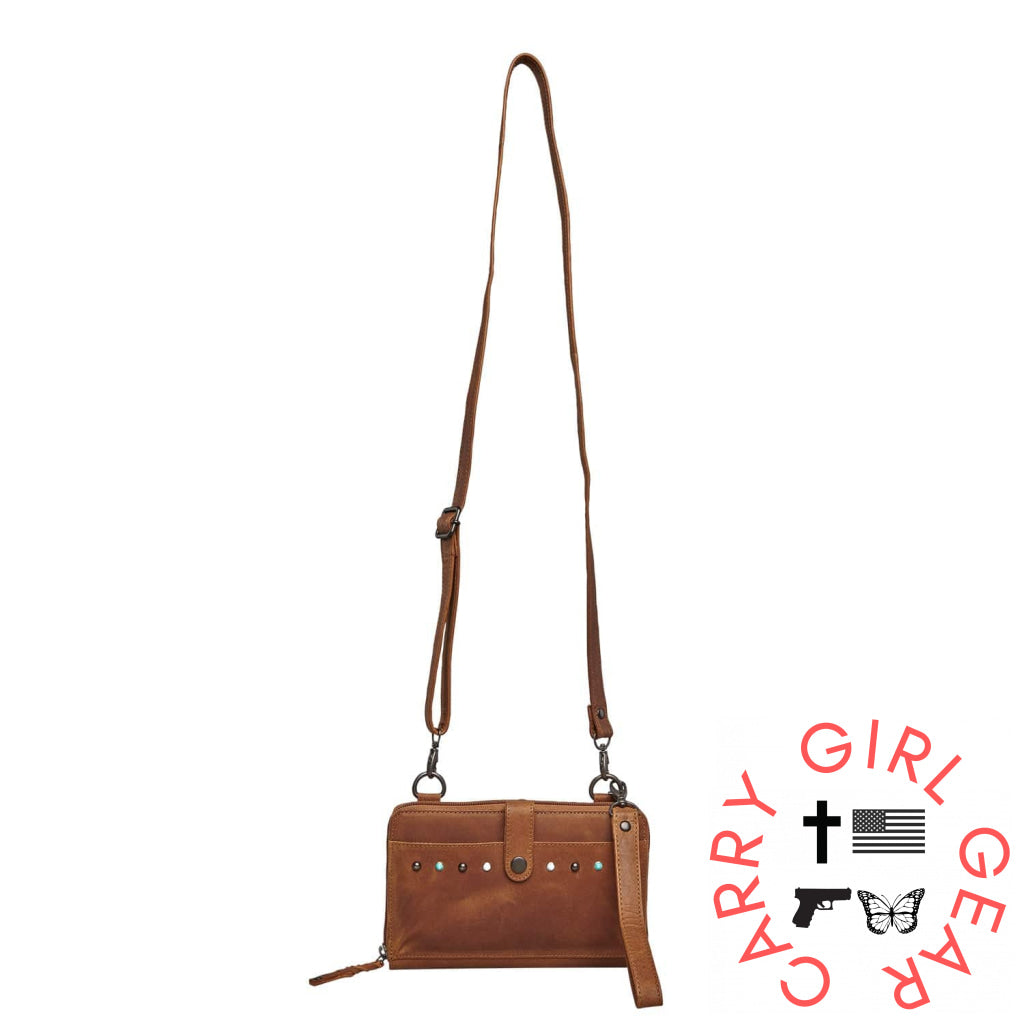 Concealed Carry Millie Leather Crossbody Organizer By Lady Conceal - Small Bags