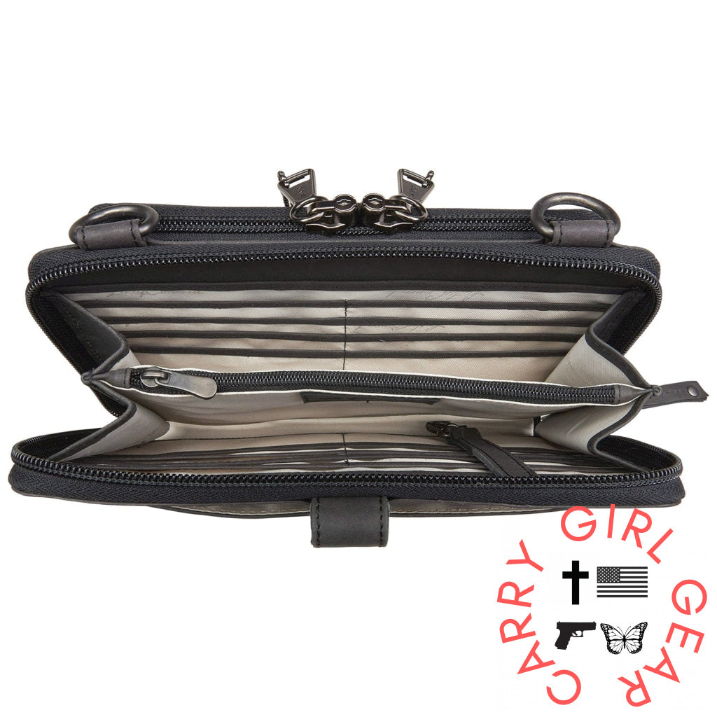 Concealed Carry Millie Leather Crossbody Organizer By Lady Conceal - Small Bags