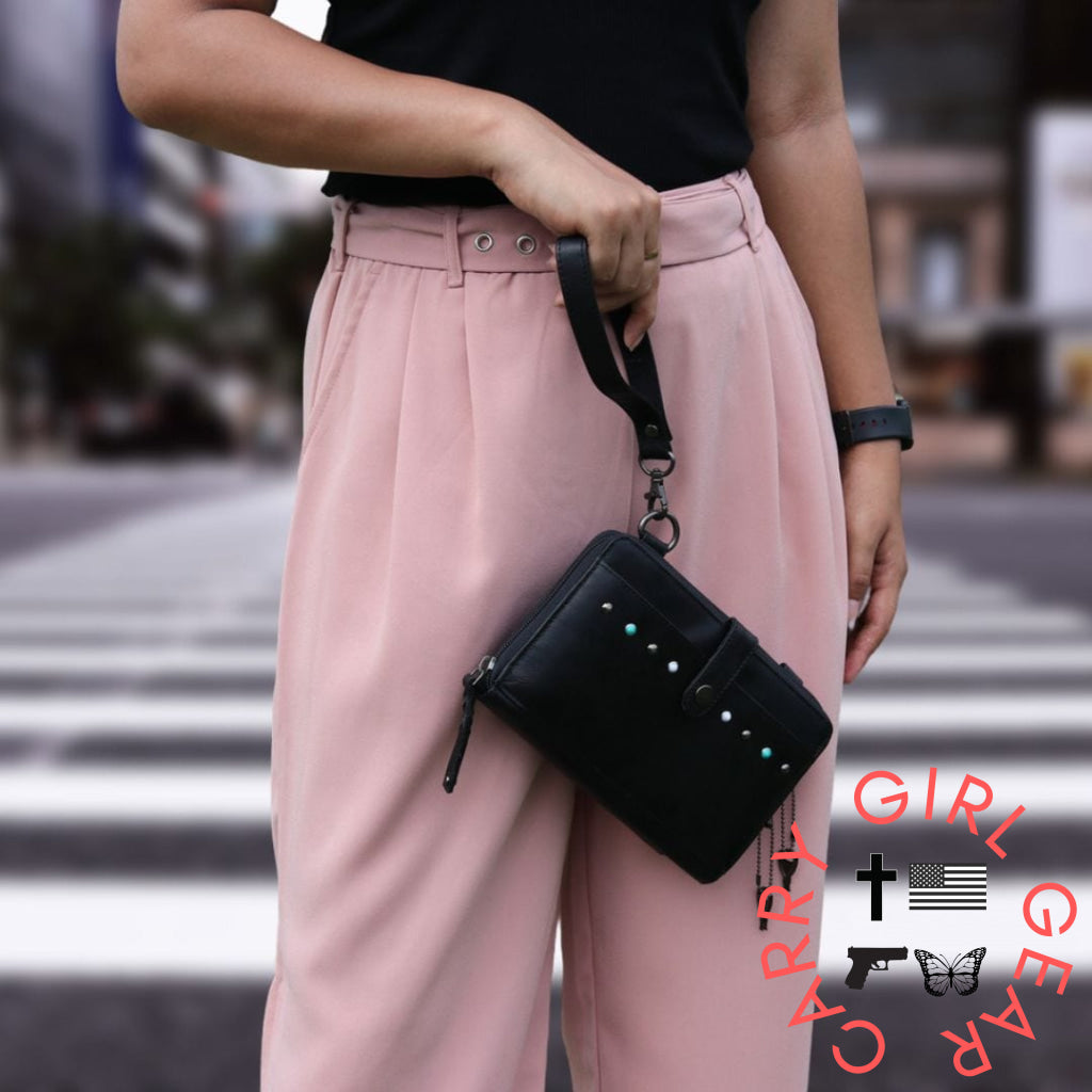 Concealed Carry Millie Leather Crossbody Organizer By Lady Conceal - Small Bags