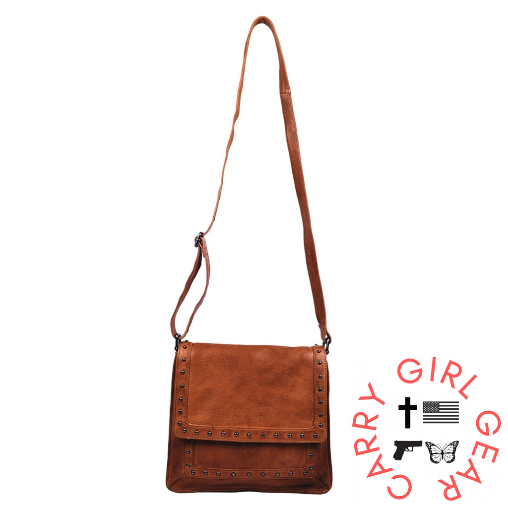 Concealed Carry Monroe Leather Crossbody By Lady Conceal Bags