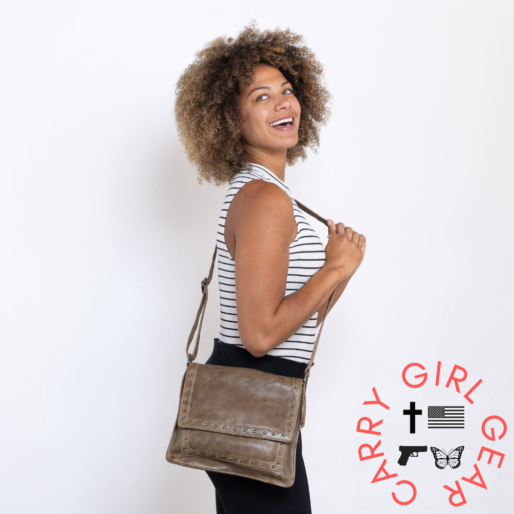 Concealed Carry Monroe Leather Crossbody By Lady Conceal Bags