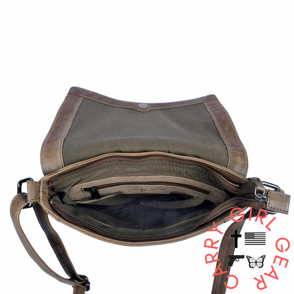 Concealed Carry Monroe Leather Crossbody By Lady Conceal Bags