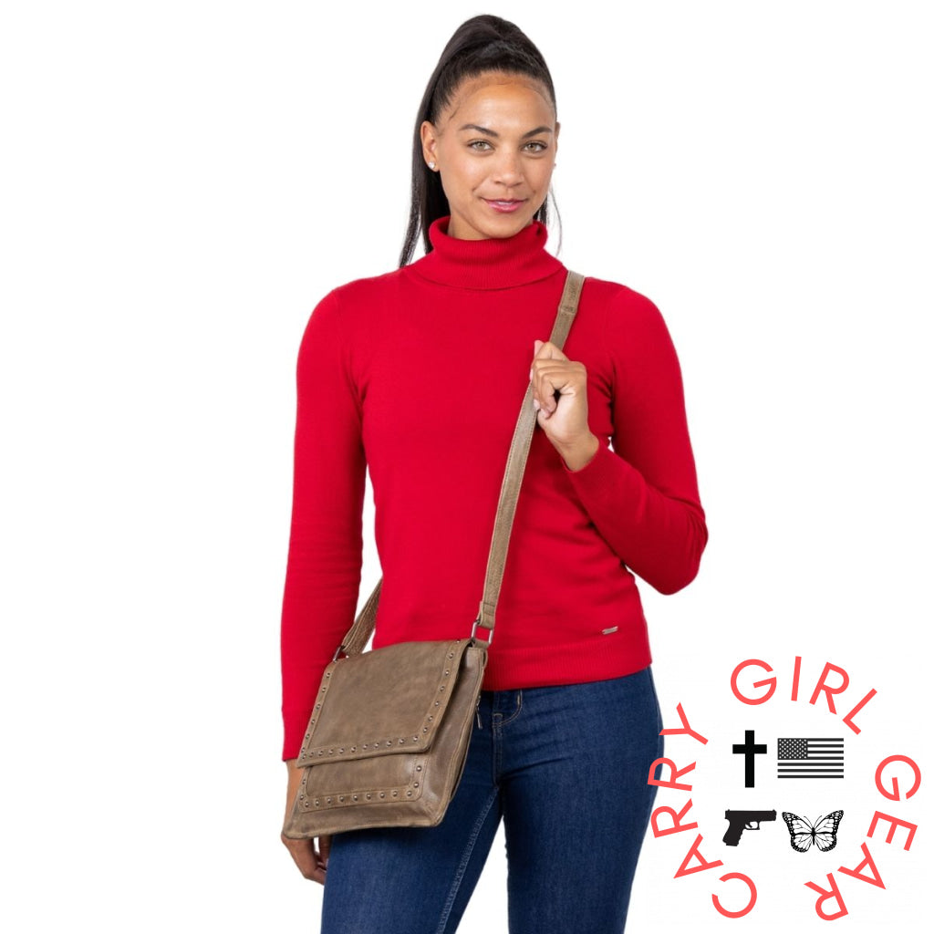 Concealed Carry Monroe Leather Crossbody By Lady Conceal Bags