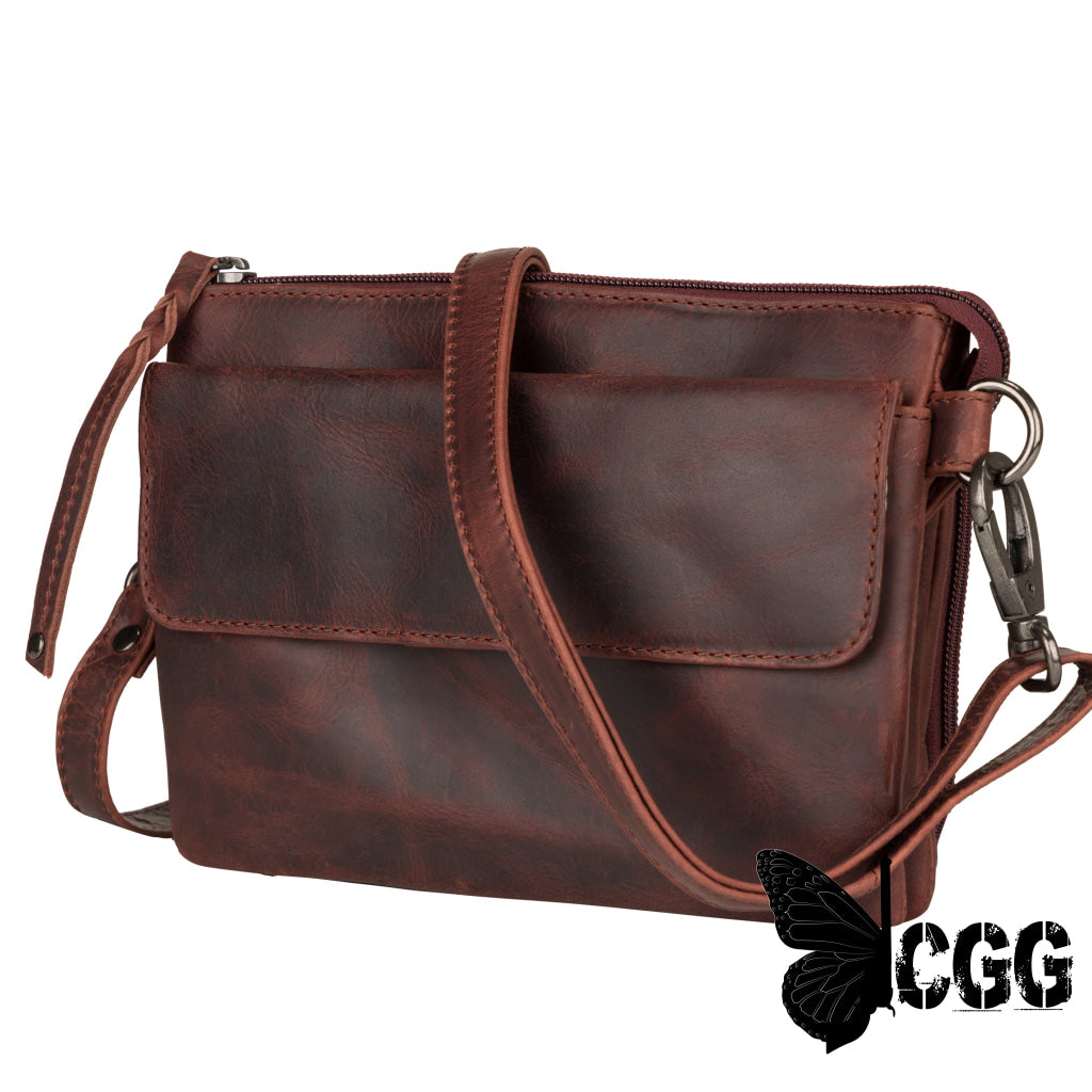 Concealed Carry Natasha Leather Crossbody By Lady Conceal Bags