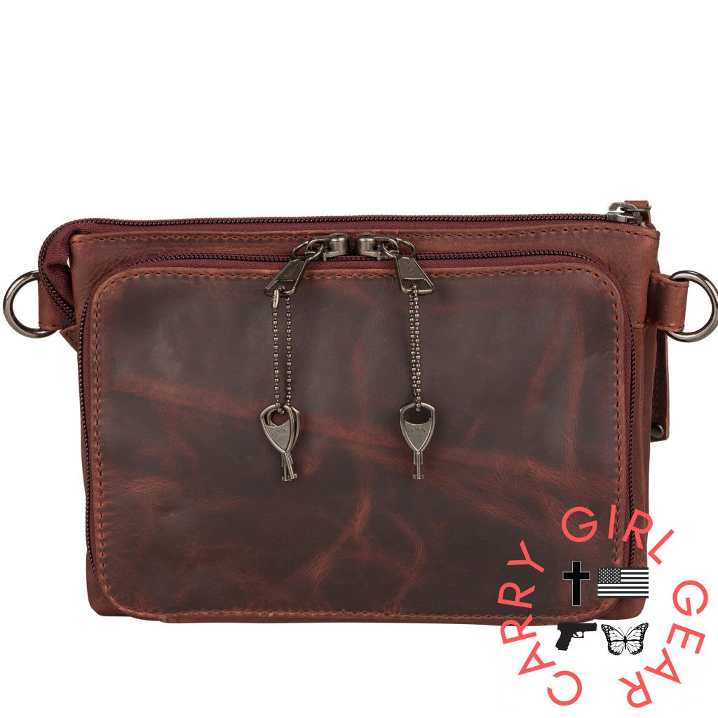 Concealed Carry Natasha Leather Crossbody By Lady Conceal Bags