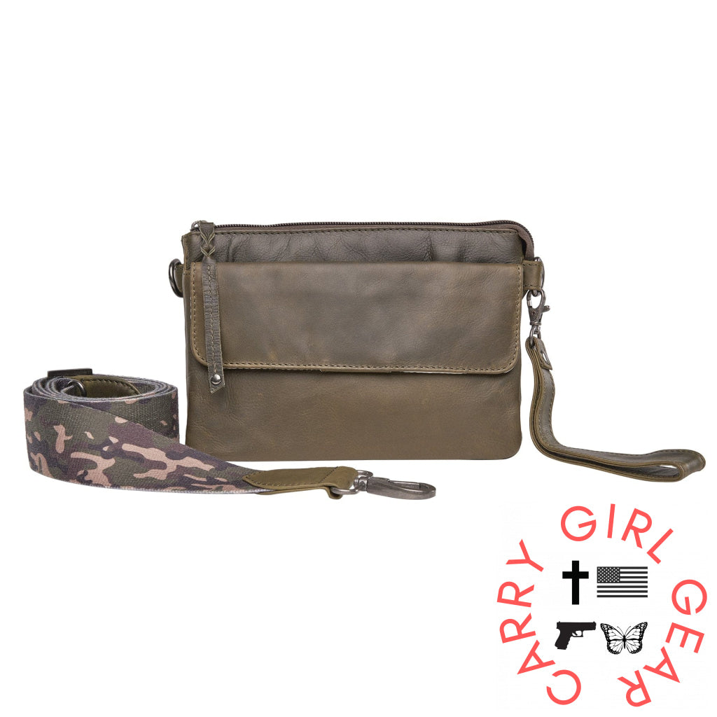 Concealed Carry Natasha Leather Crossbody By Lady Conceal Bags