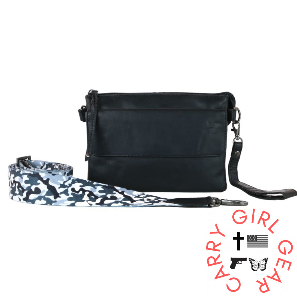 Concealed Carry Natasha Leather Crossbody By Lady Conceal Bags